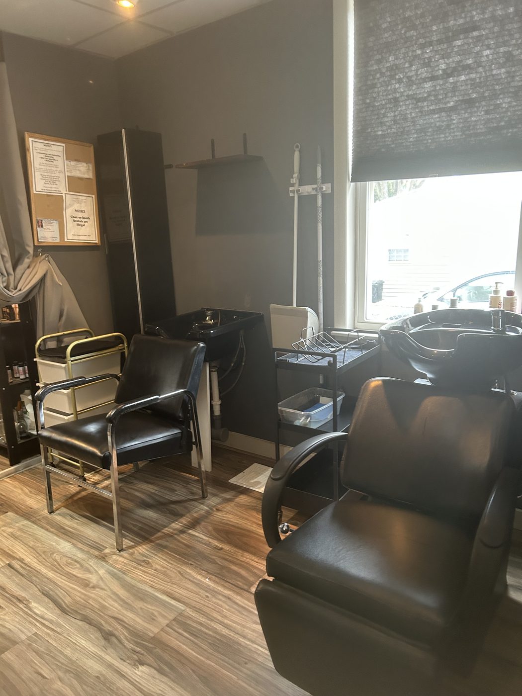 Shampoo and wash station at All Smoke & Mirrors Hair Studio, Haddonfield NJ